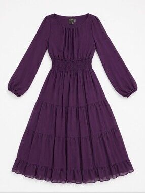 Taylor Dress Long Nordstrom Women's Dress in Deep Plum New!